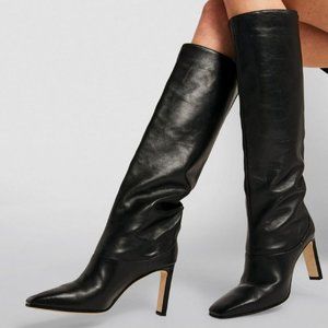 Brand-New Jimmy Choo Mahesa Leather Knee-High Boots (Size 40)